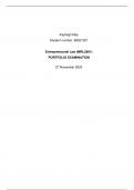 MRL2601 - Portfolio Exam - Nov 2020