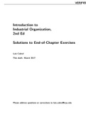 Introduction to Industrial Organization, 2nd Ed Solutions to End-of-Chapter Exercises Verified 100%
