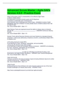 Advanced Scrum Master - Agile SAFe Version 4&period;6&period;0 - Practice Exam