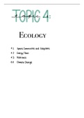 Biology IB Diploma Program Topic 4: Ecology 