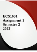 ECS1601 Assignment 1 Semester 2 2022
