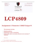 LCP4809  Assignment 1 Semester 2 2022