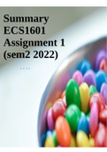 Summary ECS1601 Assignment 1 (sem2 2022)