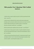 NHA practice Test 1 Questions With Verified Answers&period;