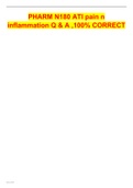 PHARM N180 ATI pain n inflammation Q & A &comma;100&percnt; CORRECT