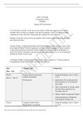 NSG 323 Health Assessment Schedule Spring 2&period;