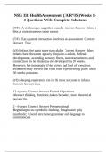 NSG 351 Health Assessment &lpar;JARVIS&rpar; Weeks 1-4 Questions With Complete Solutions