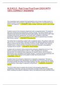 ALS&sol;ACLS - Red Cross Final Exam &lbrack;2024&rsqb; WITH 100&percnt; CORRECT ANSWERS