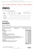 AQA A-LEVEL BUSINESS 2 PAPER 2 LATEST VERSION