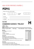 AQA GCSE PHYSICS PAPER 2