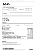 AQA A Level Physics Paper 2 2019Question Paper