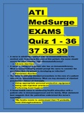 ATI MedSurge EXAMS Quiz 1 - 36 37 38 39