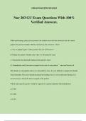 Nur 203 GU Exam Questions With 100&percnt; Verified Answers&period;
