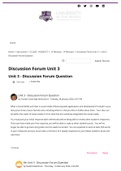 CS 2205 Unit 3 - Discussion Forum Question