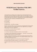 NUR230 Exam 2 Questions With 100&percnt; Verified Answers&period;