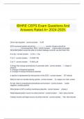 IBHRE CEPS Exam Questions And Answers Rated A&plus; 2024-2025&period;