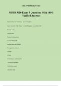 NURB 3050 Exam 3 Questions With 100&percnt; Verified Answers