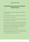 NURB 3050 Exam 2 Questions With 100&percnt; Verified Answers
