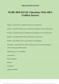 NURB 3050 EXAM 1 Questions With 100&percnt; Verified Answers