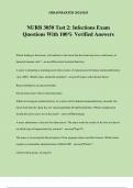 NURB 3050 Test 2&colon; Infections Exam Questions With 100&percnt; Verified Answers