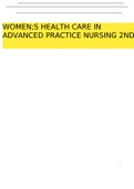Women’s Health Care in Advanced Practice Nursing 2nd Edition Alexander Test Bank 2024 UPDATED