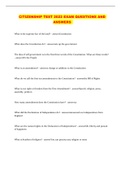 CITIZENSHIP TEST 2022 EXAM QUESTIONS AND ANSWERS 