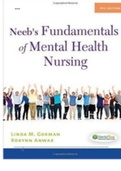 Neebs Fundamentals of Mental Health Nursing, 4th Edition test bank Chapter 1: History of Mental Health Nursing My Nursing Test Banks