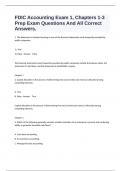 FDIC Accounting Exam 1&comma; Chapters 1-3 Prep Exam Questions And All Correct Answers&period;