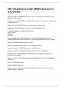 EMT Readiness Exam &lpar;TCC&rpar; Questions & Answers