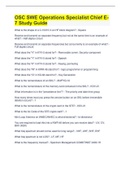 OSC SWE Operations Specialist Chief E-7 Study Guide &vert; 1363 Questions with 100&percnt; Correct Answers &vert; 80 Pages &vert; Everything You Need &excl;&excl;