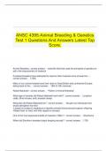   ANSC 4395-Animal Breeding & Genetics Test 1 Questions And Answers Latest Top Score&period;