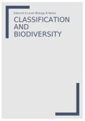 Edexcel A level Biology B Notes - Topic 3 (Classification and Biodiversity) 