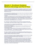 Module 5 - Enrollment Guidance Medicare Advantage and Part D Plans &vert; 100&percnt; Correct Answers