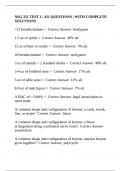 NSG 351 TEST 1 &vert; 421 QUESTIONS &vert; WITH COMPLETE SOLUTIONS