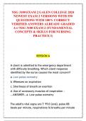 NSG 3100 EXAM 2 GALEN COLLEGE 2024  NEWEST EXAM 2 VERSIONS WITH 550  QUESTIONS WITH 100&percnt; CORRECT  VERIFIED ANSWERS ALREADY GRADED  A&plus;&sol; NSG 3100 EXAM 2 &lpar;FUNDAMENTAL  CONCEPTS & SKILLS FOR NURSING  PRACTICE I&rpar;