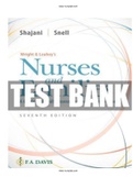 Wright & Leahey’s Nurses and Families 7th Edition Shajani Test Bank All Chapters Included | COMPLETE GUIDE A+