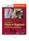 Textbook of Physical Diagnosis History and Examination 7th Edition Swartz Test Bank 29 Chapter | with Rationals