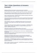 Test 1 Kletc Questions & Answers Correct&excl;&excl;