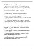PALMR Questions with Correct Answers
