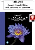 Test Bank - Campbell Biology&comma; 12th Edition By &lpar;Urry&sol; Cain&sol; Wasserman&sol; Min&rpar;&comma; All 56 Chapters Covered&comma; Verified Latest Edition