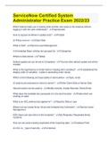 ServiceNow Certified System Administrator Practice Exam 2022&sol;23 &vert; 238 Questions with 100&percnt; Correct Answers