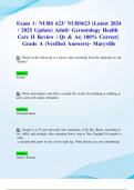 Exam 1&colon; NURS 623&sol; NURS623 &lpar;Latest 2024&sol; 2025 Update&rpar; Adult&sol; Gerontology Health Care II Review &vert; Qs & As&vert; 100&percnt; Correct&vert; Grade A &lpar;Verified Answers&rpar;- Maryville