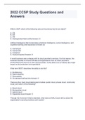 2022 CCSP Study Questions and Answers