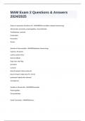 MAM Exam 2 Questions & Answers 2024&sol;2025