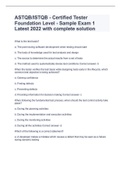 ASTQB&sol;ISTQB - Certified Tester Foundation Level - Sample Exam 1 Latest 2022 with complete solution