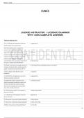 LICENSE INSTRUCTOR &lowbar; LICSENSE EXAMINER WITH 100- SURE ANSWERS