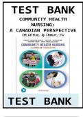 Test Bank For Community Health Nursing&colon;A Canadian Perspective 6th Edition Author&colon;Stamler And Yiu All Chapters&lbrace;1-33&rcub; 100&percnt; Complete With Verified Questions And Answers