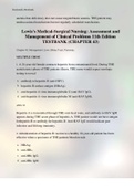 Summary: Lewis's MedicalSurgical Nursing Test bank : Chapter 43. Management: Liver, Biliary Tract, Pancreas