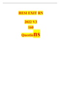 HESI EXIT RN EXAM 2022/2023 REAL EXIT EXAM 2022/2023 Medical Surgical Advanced HESI EXIT EXAM