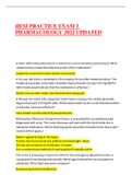 Exam (elaborations) HESI PRACTICE EXAM 3 PHARMACOLOGY 2022 UPDATED 